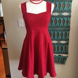 Retro style red dress
